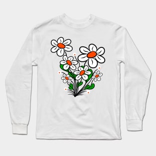 blooming daisies blossoms daisy flower blooms Long Sleeve T-Shirt